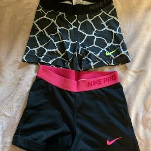 Nike pro spandex shorts